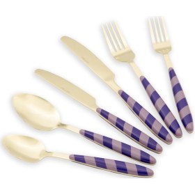 Resim The Mia Joy Çatal Kaşık Bıçak Takımı Mor Gold 36 Parça Çok Renkli 