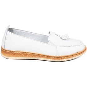 Resim Bestello Püsküllü Poli Loafer 020-049 Kadın Ayakkabı Beyaz 