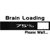 Resim Universal Brain Loading Sticker Araba Oto Arma Duvar Sticker Ev Dekoratif Çıkartma 20 x 20 cm Siyah 