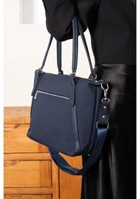Resim Just Polo Kadın Büyük Valiz Boy Ayarlanabilir Askılı Lüks El & Omuz Çantası Shoulder Bag Lacivert 