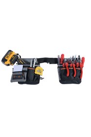 Resim Probag Twin Alet ve Takım Bel Çantası - Çift Bölmeli, 11 Gözlü, Suya Dayanıklı İmpertex Keten 