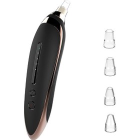 Resim Moveevo Taşınabilir Elektrikli Siyah Nokta Temizleyici Yüz Temizleyici Mayt Ve Yağ Temizleyici 500mah Dahili Pil Siyah Altın 