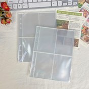 Resim 10 Sayfa/20 Sayfa A5 PET Fotoğraf Albümü Ekleme Sayfaları, 6 Delikli Düzenleyici Sayfalar, 4 Kareden Seçimlerle Şeffaf Çift Katmanlı Fotoğraflar, Oyun Kartları, Hatıralar ve Aksesuarların Saklanması İçin, Fotoğraf Saklama, Düzenleyici Aksesuarları, PET Malzeme 