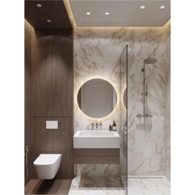 Resim Dnr-MirrorDnr-Mirror 70 cm Günışığı Ledli Yuvarlak Banyo Aynası Tuvalet Aynası 