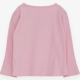 Resim Breeze Kız Çocuk Uzun Kollu Bluz Güpürlü Fiyonklu 3-8 Yaş, Pembe 