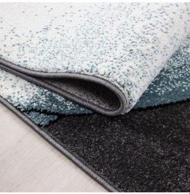 Resim Fil Ve Yıldız Desenli Çocuk Halısı Gri-mavi-beyaz Mavi 