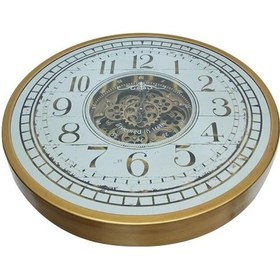 Resim Kenpazar Çarklı Duvar Saati Sarıoksit Akar Mekanizmalı Dekoratif Hediyelik çok Renkli 