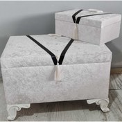 Resim Duru Çeyiz Sandıkları Damat Çeyiz Sandığı Krem 