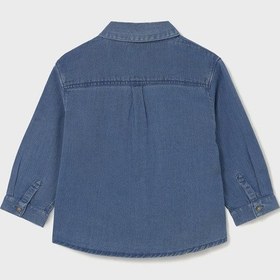 Resim Mayoral Erkek Bebek Denim Gömlek Mavi Mavi 