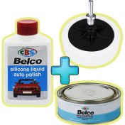 Resim Belco Oto Pastası 500 gr + Oto Cilası 250 ml + Matkap Aparatı 3'lü Paste Cila Set 