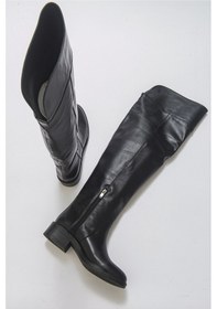 Resim Luvishoes Luvi Shoes Petya Siyah Kadın Çizme Siyah 