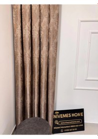 Resim Nivemeshome Pera V-5302 1/3 Sık Pileli Fon Perde Apm Çok Renkli 