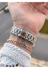 Resim Daniel Klein Çelik Kordonlu 2 Yıl Garantili 3 Atm Suya Dayanıklı Kadın Kol Saati+bileklik Bd.10108.6 Gri - Rose Gold 