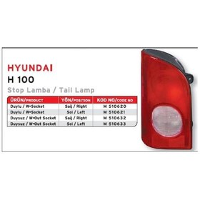 Resim Mars 510633 - Stop Lambası Duysuz Sol H100 