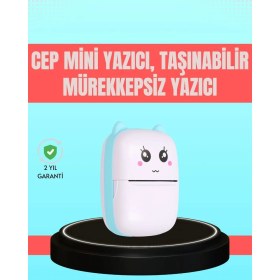 Resim Ronanna Bluetooth Bağlantılı Mini Termal Yazıcı Öğrenci ve Ofis Için 