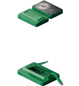 Resim Momax 1-Power X Pro+ Magnetic Wireless Battery Pack (10000mAh) with Stand and Built-in USB-C Cable (Black) 