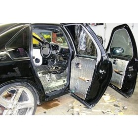 Resim Kl Home 100X100CM (1m2) Alumunize Folyolu 9mm Kauçuk Yapışkanlı Ses Yalıtım Oto Karavan Ev Kaput Yalıtım 