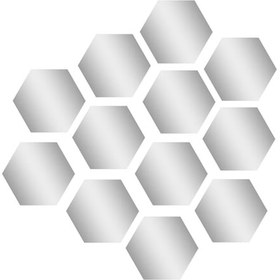 Resim Geeroyoo 12 Parça Çıkarılabilir Akrilik Ayna Dekoru - Oturma Odası Ve Yatak Odası İçin Yapışkanlı Duvar Sticker Gümüş 