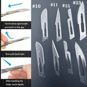 Resim 10 adet Hassas El Yapımı Bıçak - Telefon Tamiri/Plastik Kesim için No.11/23/10/15 Karbon Çelik Yedek Uçlar, Elde Kullanılan El Yapımı Aracı, Tıbbi Kullanım Olmadan 
