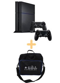 Resim Sony Ps4 500 GB + Fat Kasa 2 Adet Kol + CONSOLEX Çanta + (Yenilenmiş) + 12 Ay Garanti 
