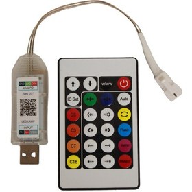 Resim Ws2812b Usb Girişli Bluetooth Kontrollü Pixel Led Kontrol Devresi 5v 