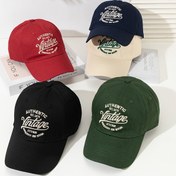 Resim 1 adet Üniseks Dikişli Alfabe Beyzbol Şapkası, Casual Polyester 100% Hafif Esneme Olmayan Kumaş, El Yıkamalı, Modaya Uygun Tüm Maçlar İçin Şapka Erkek ve Kadınlar İçin 