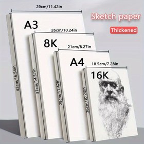 Resim Sanatçılar için Kalınlaştırılmış 8K Profesyonel Çizim Kağıdı - 130g/m², A4 ve A3 Çizim ve Boyama Kağıdı, İnce Çizim İşleri İçin İdeal, Yetişkin Kullanımı, İnce Çizim Kağıdı | Kalınlaştırılmış Kağıt | Pürüzsüz Dokusu, Çizim Kitabı Kağıdı 