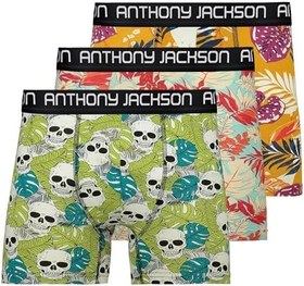 Resim Anthony Jackson Likralı 5'li-3'lü Kutu Desenli Premium Erkek Boxer Palm Horizon 