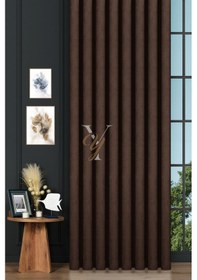 Resim Petek Fon Perde V-1016 Koyu Kestane Çok Renkli 