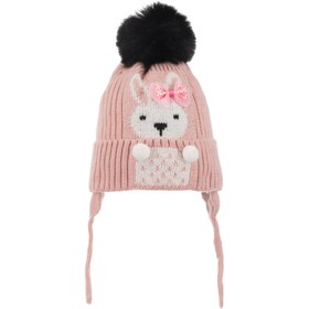 Resim Kitti Kız Çocuk 1-4 Yaş Kulaklıklı Bere - Açık Pembe / 1-4 Yaş 