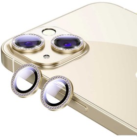 Resim RXP Iphone 13 Ve 13 Mini Uyumlu Gold Taşlı Kamera Lensi Koruma 