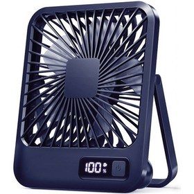 Resim Taşınabilir Usb Şarj Edilebilir Masa Vantilatörü 180 Eğim Mavi 