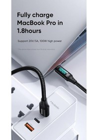 Resim Mcdodo Ca-1100 100w Type-c To Type-c Dijital Ekran Sarj Kablosu 1.2m 
