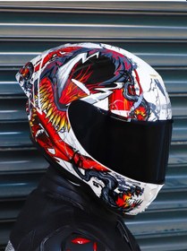 Resim Symbioth Siyah-kırmızı-mavi Kask C1 Beyaz 