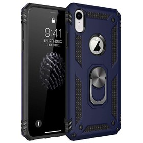 Resim Microsonic Apple Iphone Xr Kılıf Military Ring Holder Lacivert 