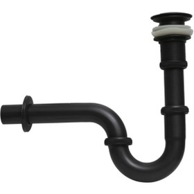 Resim Filo FÜME SİYAH LAVABO SİFONU ESLİ POP UP ÖZELLİKLİ -LÜX , %100 PİRİNÇ 