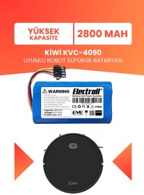 Resim Kiwi KVC-4090 Uyumlu Batarya (YÜKSEK KAPASİTE) 2800mah Robot Süpürge Bataryası 