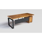 Resim NT Concept Ntconcept Kena Doğal Ahşap Ofis Masası(85CM-140CM) 