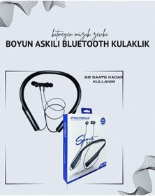Resim Vemora Polygold PG-100 Boyun Askılı Kablosuz Kulaklık – 200 Saat Bekleme Süresi, Stereo Ses, Mikrofonlu 