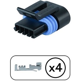 Resim Rölanti Motoru Ve Map Sensör Soketi 4 Pin Kablosuz 