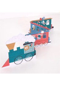 Resim Meri Meri - Birthday Train Concertina Card - Doğum Günü Treni Tebrik Kartı 