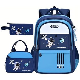 Resim Fochsia 3 Adet Astronot Çocuk Sırt Çantası Moda Kırmızı Büyük Kapasiteli Nefes Alabilir Sırt Çantası Kırmızı 