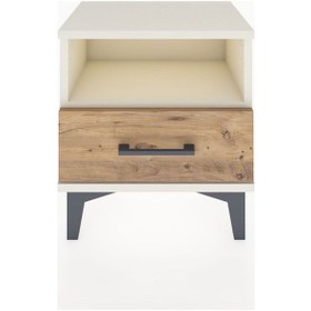 Resim Arges Komodin Tek Raflı Tek Çekmeceli 44x30x48 Aytaşı-çam Aytaşı 