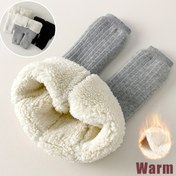 Resim 1 Adet Kız Çocuk Termal Astarlı Bilek Çorabı - Kışlık Sıcak Tutan Kalınlaştırılmış Tayt, Yumuşak İç Astar, Sadece Elde Yıkama, Bebek ve Küçük Çocuk Taytları (Beyaz/Siyah/Gri), Soğuk Hava Dış Mekan Giyimi 