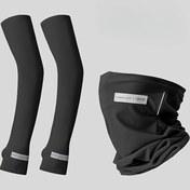 Resim 2 adet Kolsuz ve Yüz Maskesi Seti - Dış Mekan Sporları ve Fitness için Nef Alabilen, Güneşe Karşı Koruyucu, Elastik Kumaş, Ayarlanabilir Askılı Siyah, Dış Mekan Ekipmanı | Şık Spor Giyim | Ayarlanabilir Kafa Ekipmanı, Dış Mekan Spor Ekipmanı 