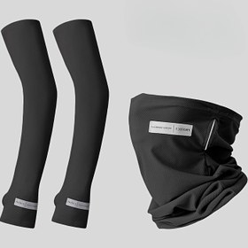 Resim 2 adet Kolsuz ve Yüz Maskesi Seti - Dış Mekan Sporları ve Fitness için Nef Alabilen, Güneşe Karşı Koruyucu, Elastik Kumaş, Ayarlanabilir Askılı Siyah, Dış Mekan Ekipmanı | Şık Spor Giyim | Ayarlanabilir Kafa Ekipmanı, Dış Mekan Spor Ekipmanı 