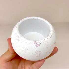 Resim Epoksi Yuvarlak Beton Saksı ve Mumluk Silikon Kalıbı 10.2X7.3 