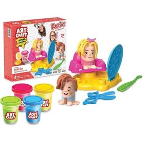 Resim Kuaför Ve Kap Kek Oyun Hamur Seti - Oyun Hamuru Seti - Hamur Setleri - Berber Hamur Ve Yemek Hamur Çok Renkli 