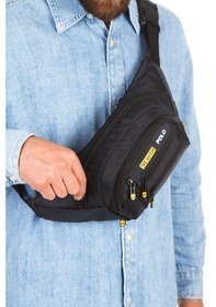 Resim Newish Polo Erkek Usb Kulaklık Çıkışlı Crossbody Çapraz Göğüs Omuz Ve Bel Çantası New328 Siyah - Sarı 
