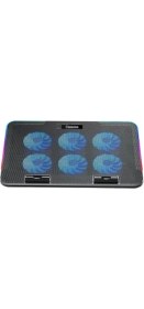 Resim Gaming M60 Laptop Soğutucu, Notebook Stand,10 Rgb Işık Kontrolü, 15.6-17 Inch, Hız Kontrolü, 6 Büyük Fan,telefon Standı, 2 USB 